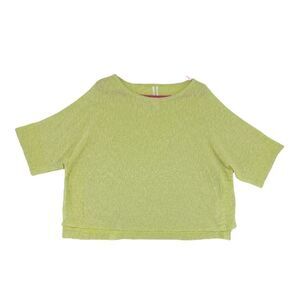 Anthropologie XS Lime Green Oversized Boxy Top